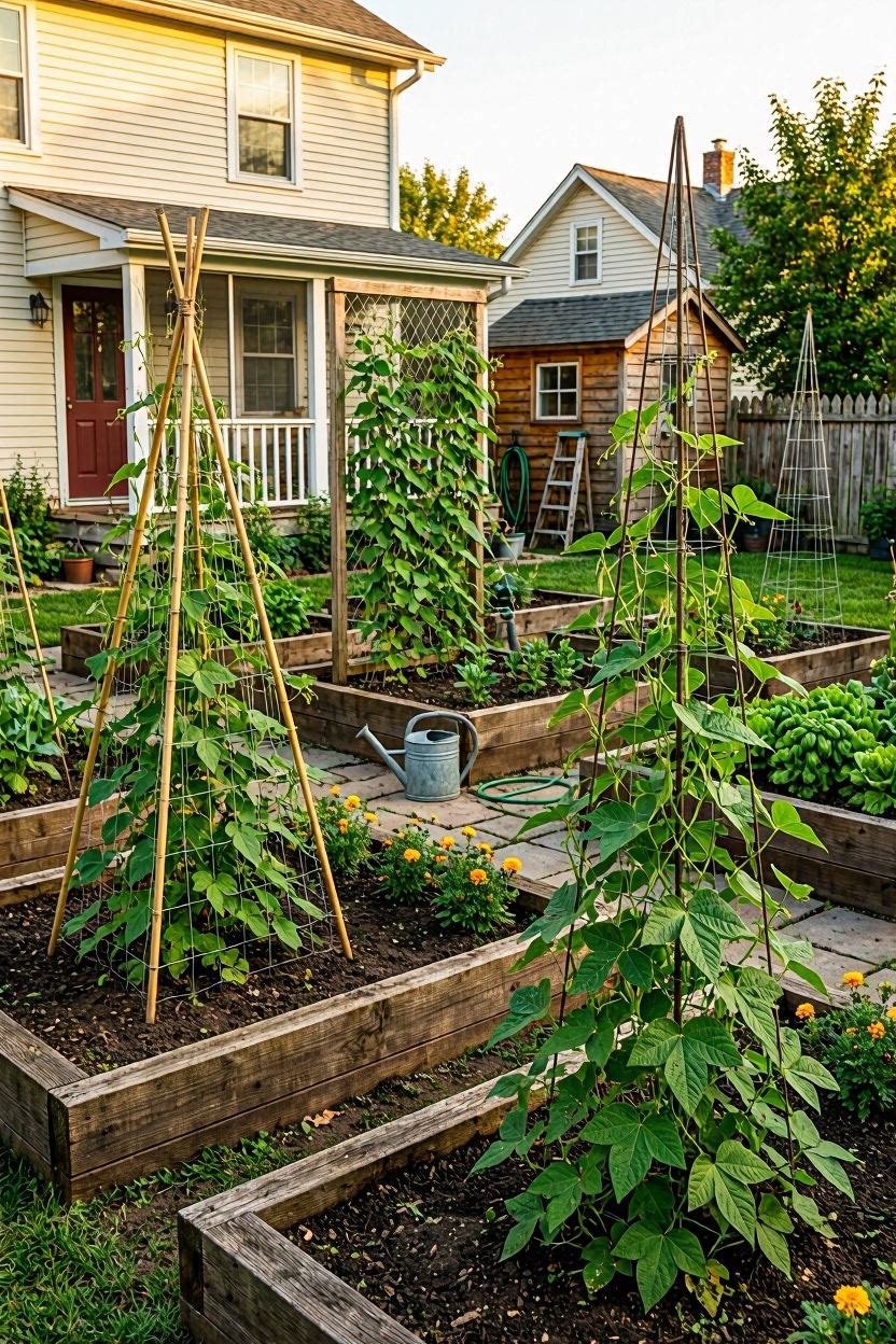 DIY bean trellis ideas for home garden